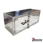 24 High x 24 Deep x 60 Wide Storage Box - Polished Double Door with Cam Lock